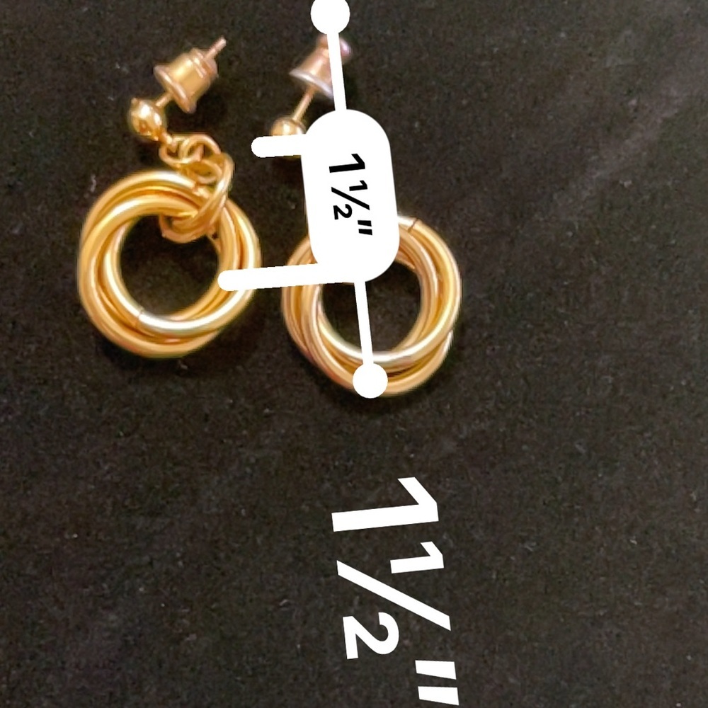 3 Ring hanging earrings